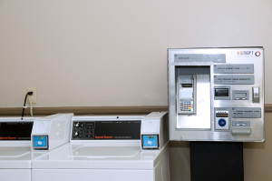 Card operated laundry equipment